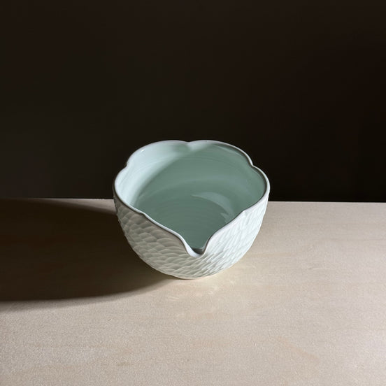 Bloom Matcha Bowl (400ml) - Celadon Bloom