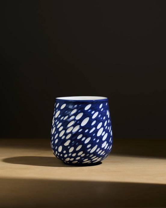 Blue Shade Cup (300 ml) - Blue Shade - White Dot
