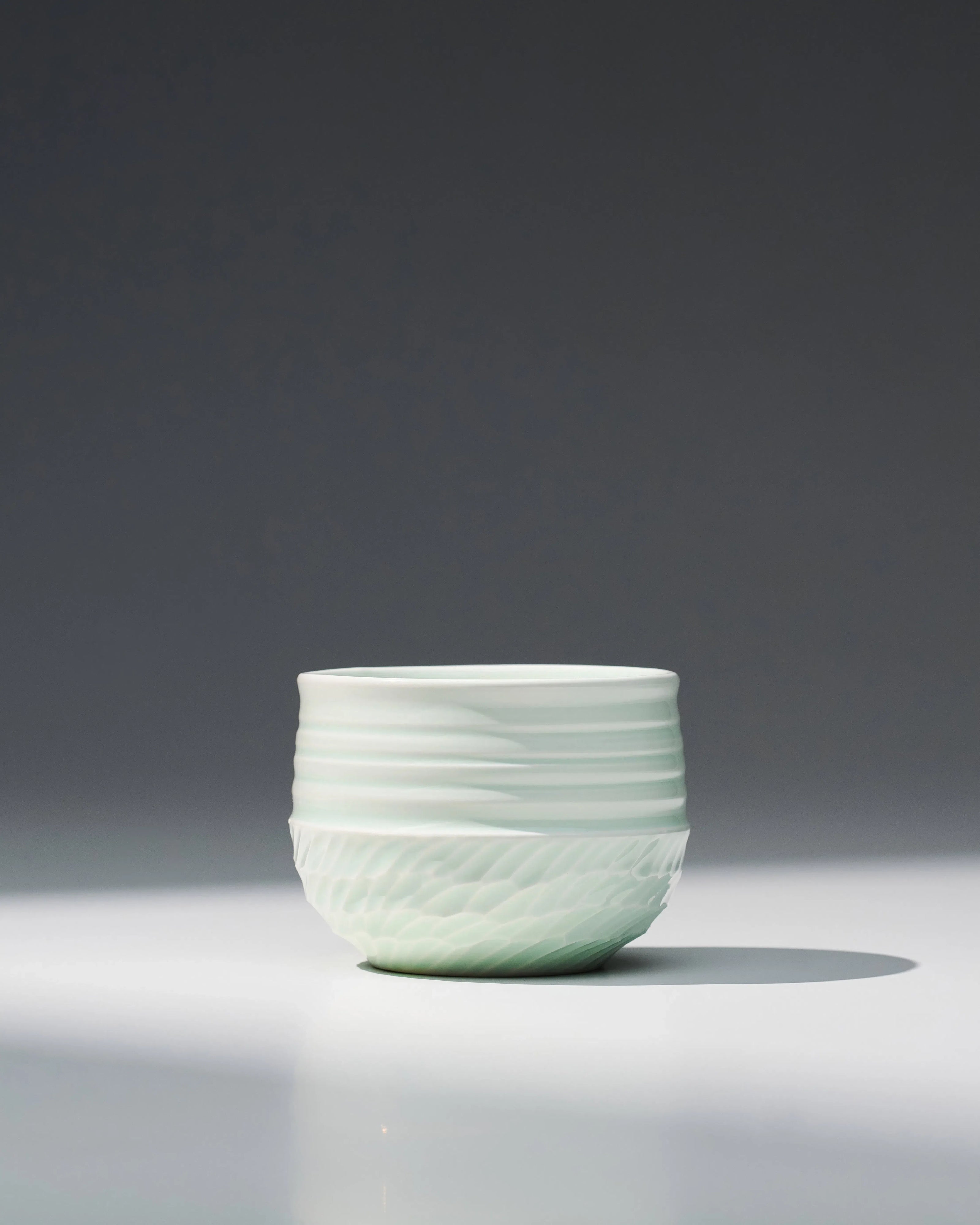 Half Glaze Shadow Cup (200 ml) - Celadon