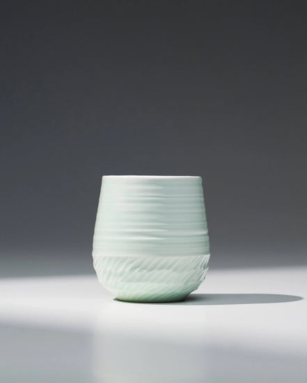 Half Glaze Shadow Cup (300 ml) - Celadon