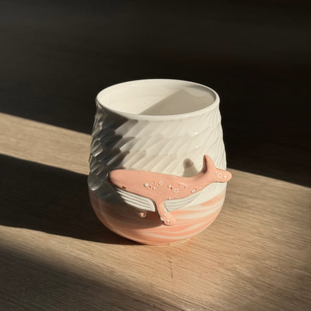 To the SEA Cup (300 ml) - Pink Hybrid Whale